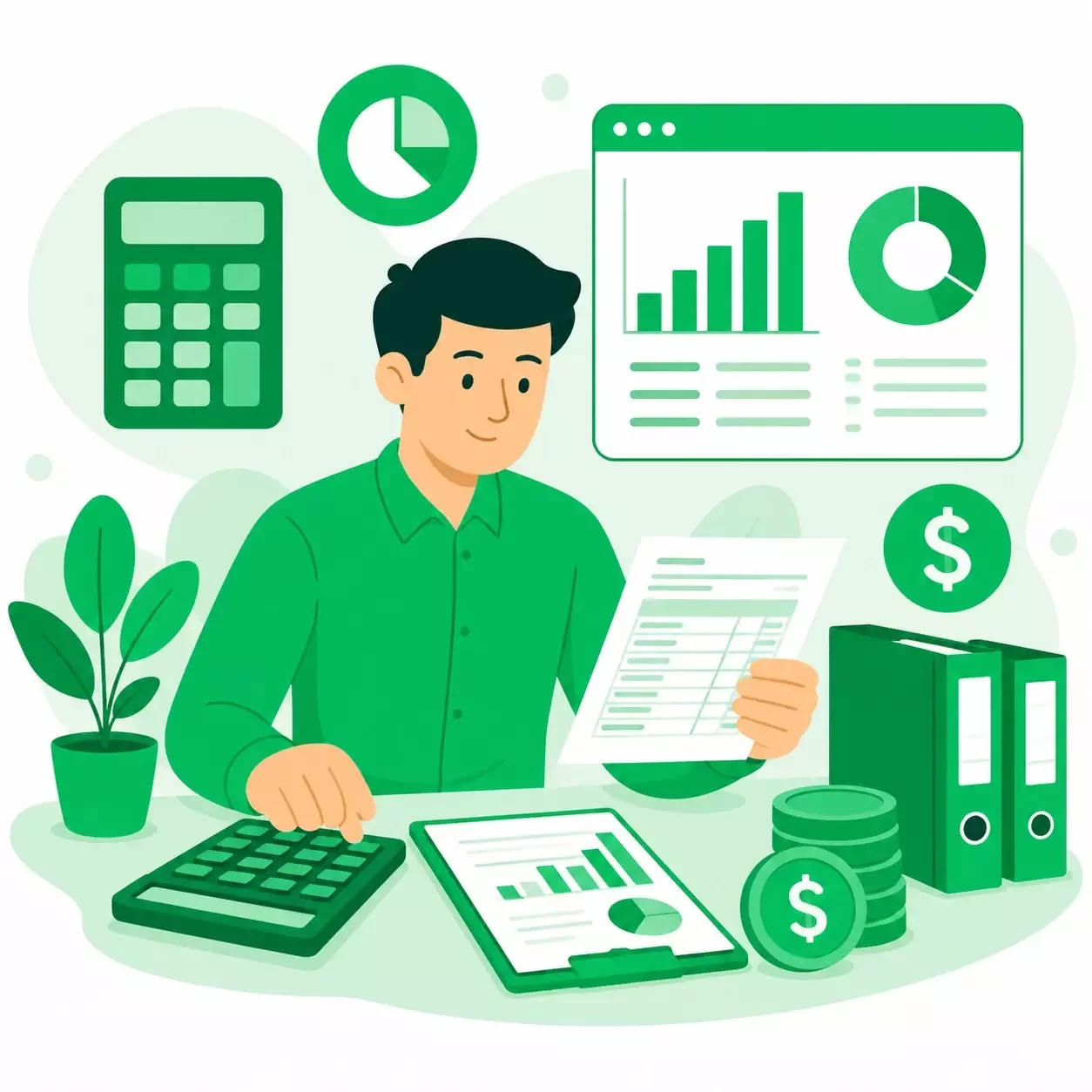 Outsourced accounting team at work